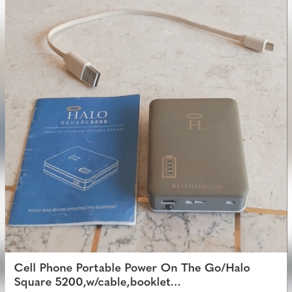 Cell Phone Portable Power bank W/cables,a flashlight & booklet